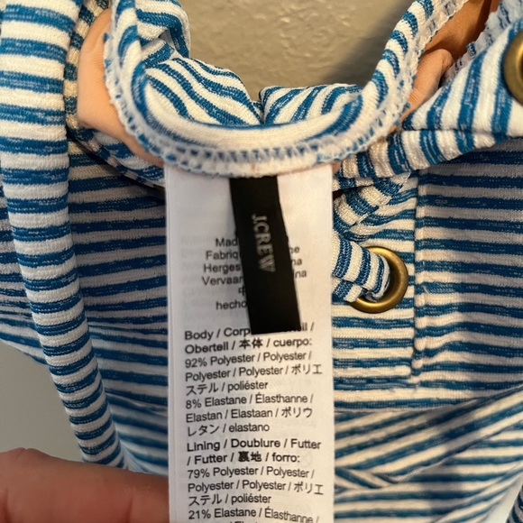 J. Crew Lace-up One-Piece In Faded Stripe - Picture 15 of 16